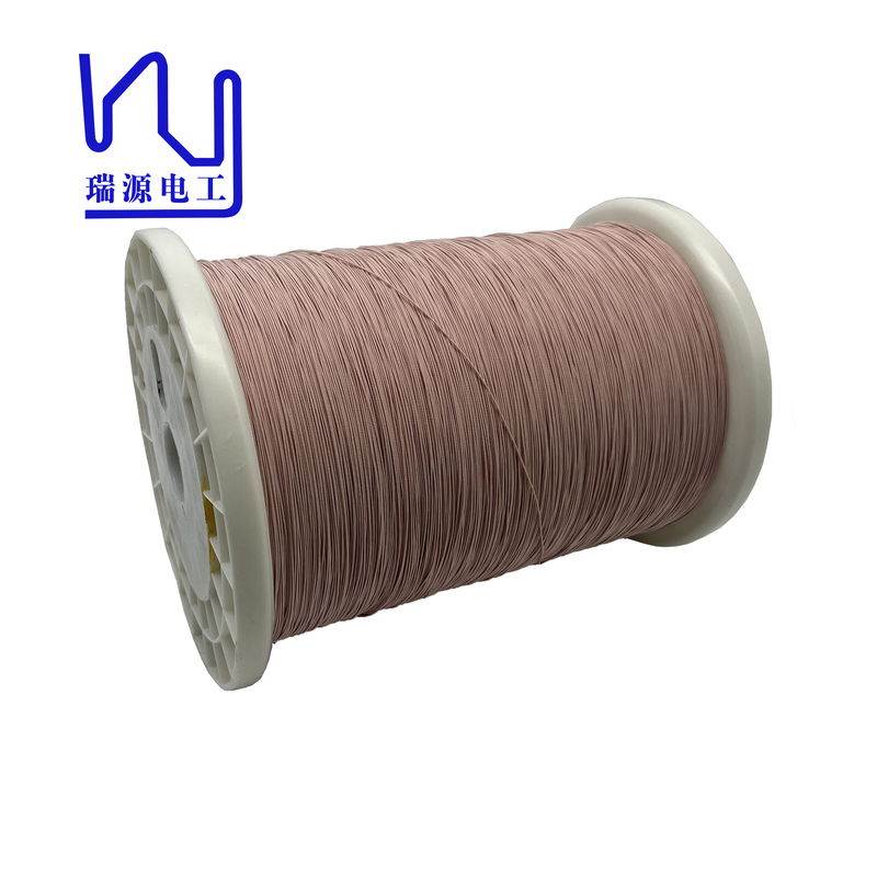 Voltage UEW Insulated Copper Litz Wire 20 Strands 0.1mm Single Wire Silk Jacket 155.C